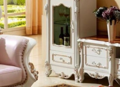 Display case Luxury Wardrobe Wood Style White Glass new Cabinets Glass cabinet